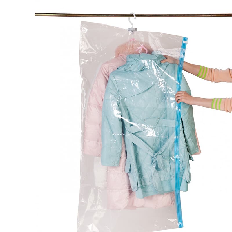 5 PACK Large Hanging Vacuum Space Saver Closet Storage Bags Clothes Dress  Suits 47 x 28