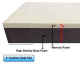 Memory Foam Back Pillow and Seat Cushion Set with Waterproof Internal Cover