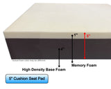 Memory Foam Back Pillow and Seat Cushion Set with Waterproof Internal Cover