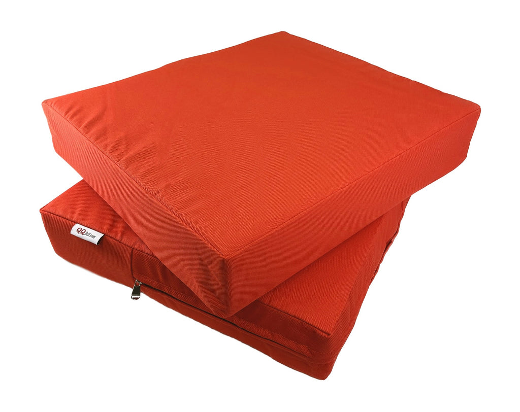 2 Pack Memory Foam Waterproof Patio Memory Foam Cushion - 5 Sizes – QQbed