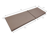 6 Ft Foldable Memory Foam Nap Pad with Elastic Waterproof Covers